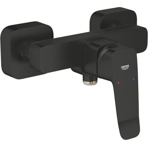 Grohe Dice Exposed Shower Mixer (Wall Mounted, Metal Lever, 35 mm Ceramic Cartridge, Integrated Non-Return Valve, Protected Against Backflow, Single Outlet Valve), Matt Black, 1018742430 Grohe Dice Exposed Shower Mixer (Wall Mounted, Metal Lever, 35 mm Ceramic Cartridge, Integrated Non-Return Valve, Protected Against Backflow, Single Outlet Valve), Matt Black, 1018742430