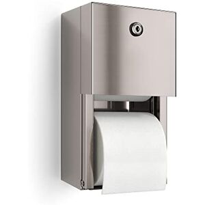 EnBath Commercial Toilet Paper Dispenser, 2 Roll Stainless Steel Toilet Paper Holder. Wall Mount, Locking Tissue Dispensers for Bathroom/Restroom EnBath Commercial Toilet Paper Dispenser, 2 Roll Stainless Steel Toilet Paper Holder. Wall Mount, Locking Tissue Dispensers for Bathroom/Restroom