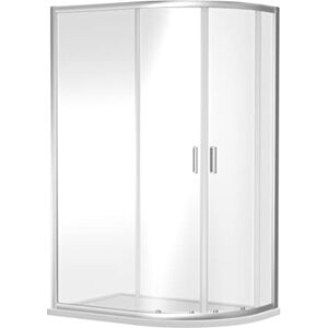 nuie SQU108 Rene Modern Bathroom Reversible 6mm Toughened Safety Glass Offset Quadrant Shower Enclosure, 1000mm x 800mm, Chrome nuie SQU108 Rene Modern Bathroom Reversible 6mm Toughened Safety Glass Offset Quadrant Shower Enclosure, 1000mm x 800mm, Chrome