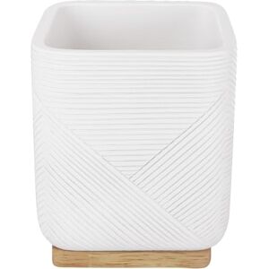 Kleine Wolke Toothbrush Beaker Crossover, Accessories, Colour: White, Material: Polyresin, Bamboo, Length 8 x Width 8 x Height 9.7 cm, White Kleine Wolke Toothbrush Beaker Crossover, Accessories, Colour: White, Material: Polyresin, Bamboo, Length 8 x Width 8 x Height 9.7 cm, White