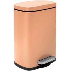 Spirella AKIRA Steel Pedal Bin Modern Rectangular Design with Anti-Fingerprint Coating Slow and Silent Closure Matte Peach 5L Spirella AKIRA Steel Pedal Bin Modern Rectangular Design with Anti-Fingerprint Coating Slow and Silent Closure Matte Peach 5L