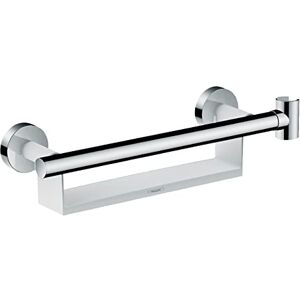 Hansgrohe Unica Grab Bar Comfort, shelf, shower holder, white/chrome Hansgrohe Unica Grab Bar Comfort, shelf, shower holder, white/chrome