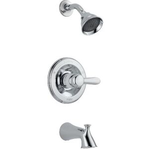 DELTA Lahara 14 Series Single-Function Tub and Shower Trim Kit with 5-Spray Touch Clean Shower Head, Chrome T14438 (Valve Not Included) DELTA Lahara 14 Series Single-Function Tub and Shower Trim Kit with 5-Spray Touch Clean Shower Head, Chrome T14438 (Valve Not Included)