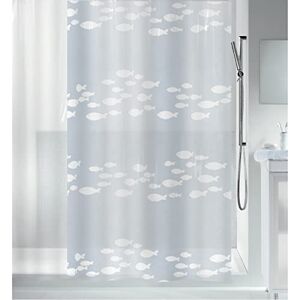 Spirella Anti-Mould Shower Curtain Anti-Bacterial, Washable, Waterproof, Peva, Sardaigne Fish, 180 x 200 cm, White Transparent Spirella Anti-Mould Shower Curtain Anti-Bacterial, Washable, Waterproof, Peva, Sardaigne Fish, 180 x 200 cm, White Transparent