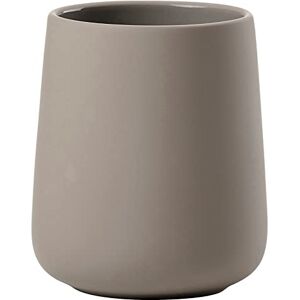 Zone Nova One Toothbrush Tumbler, Ceramic Bathroom Cup, Toothbrush Holder for Toothpaste and Accessories, Soft Touch Surface, Ø 8 cm H 10 cm, Taupe Zone Nova One Toothbrush Tumbler, Ceramic Bathroom Cup, Toothbrush Holder for Toothpaste and Accessories, Soft Touch Surface, Ø 8 cm H 10 cm, Taupe