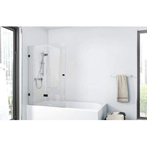 MARWELL BWF211 Gallery Folding Bath Screen Matt Black MARWELL BWF211 Gallery Folding Bath Screen Matt Black