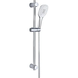 JOHO Stainless Steel Shower Rail 70 cm Chrome Shower Head with Hose and Holder, Shower Rail Set with Shower Head Holder and Hand Shower Shower Set with 3 Jet Hand Shower (HB1210CP) JOHO Stainless Steel Shower Rail 70 cm Chrome Shower Head with Hose and Holder, Shower Rail Set with Shower Head Holder and Hand Shower Shower Set with 3 Jet Hand Shower (HB1210CP)