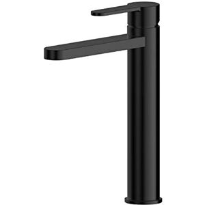 nuie ARV470 Arvan Modern Bathroom Round High Rise Mono Basin Mixer Tap with Lever Handle, 290mm, Matt Black nuie ARV470 Arvan Modern Bathroom Round High Rise Mono Basin Mixer Tap with Lever Handle, 290mm, Matt Black