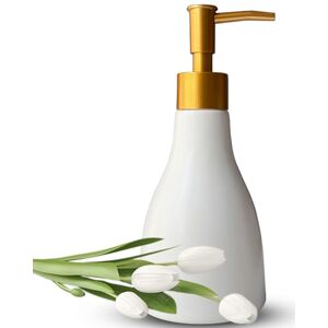 UNBONSOUHAIT 280ml Liquid Soap Dispenser for Bathroom with Gold Pump,Dish Soap Dispenser for Kitchen Sink,Refillable Countertop Lotion Dispenser, Ceramics White Hand Soap Dispenser(Cone White Bottle) UNBONSOUHAIT 280ml Liquid Soap Dispenser for Bathroom with Gold Pump,Dish Soap Dispenser for Kitchen Sink,Refillable Countertop Lotion Dispenser, Ceramics White Hand Soap Dispenser(Cone White Bottle)