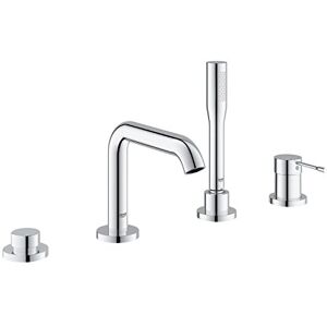Grohe Essence 4-Hole Single-Lever Bath Filler Set (Water Saving, 35 mm Ceramic Cartridge, Stick Handshower, 2 m Metal Hose, Diverter Bath/Shower, Protected Against Backflow), Chrome, 19578001 Grohe Essence 4-Hole Single-Lever Bath Filler Set (Water Saving, 35 mm Ceramic Cartridge, Stick Handshower, 2 m Metal Hose, Diverter Bath/Shower, Protected Against Backflow), Chrome, 19578001