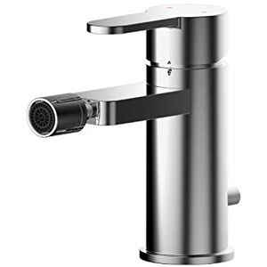 nuie ARV306 Arvan Modern Bathroom Round Mono Bidet Mixer Tap with Lever Handle and Pop-Up Waste, 150mm, Chrome nuie ARV306 Arvan Modern Bathroom Round Mono Bidet Mixer Tap with Lever Handle and Pop-Up Waste, 150mm, Chrome