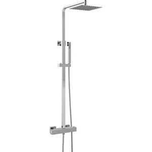 Hudson Reed A3531 Modern Bathroom Square Brass Thermostatic Bar Valve and Shower Kit with Single Function Handset, 950mm, Chrome Hudson Reed A3531 Modern Bathroom Square Brass Thermostatic Bar Valve and Shower Kit with Single Function Handset, 950mm, Chrome