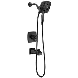 DELTA Faucet T17464-BL-I Ashlyn Monitor 17 Series Trim with In2ition Two-in-One Shower Tub & Shower, Without Rough, Matte Black DELTA Faucet T17464-BL-I Ashlyn Monitor 17 Series Trim with In2ition Two-in-One Shower Tub & Shower, Without Rough, Matte Black