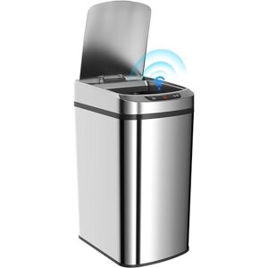 HOMCOM 12L Sensor Bin, Stainless Steel Automatic Touchless Motion Sensor Kitchen Bin, Compact, Fingerprint Resistant for Bathroom, Home Office Use and Hygienic Gyms, Silver Tone HOMCOM 12L Sensor Bin, Stainless Steel Automatic Touchless Motion Sensor Kitchen Bin, Compact, Fingerprint Resistant for Bathroom, Home Office Use and Hygienic Gyms, Silver Tone