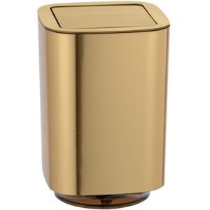 WENKO Auron Gold Cosmetic Bin with Swing Lid 5.5 L Plastic 17.2 x 25.5 x 17.2 cm Gold WENKO Auron Gold Cosmetic Bin with Swing Lid 5.5 L Plastic 17.2 x 25.5 x 17.2 cm Gold