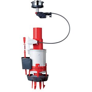 Wirquin 10724143 Double Flush Toilet Flush Mechanism with Push Button Cable Easy Click, Grey and Red Wirquin 10724143 Double Flush Toilet Flush Mechanism with Push Button Cable Easy Click, Grey and Red