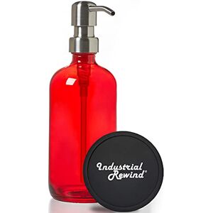 Industrial Rewind Red Soap Dispenser with Stainless Steel Pump 16oz Red Glass Dish Soap Dispenser with Non Slip Coaster and Top Protector Industrial Rewind Red Soap Dispenser with Stainless Steel Pump 16oz Red Glass Dish Soap Dispenser with Non Slip Coaster and Top Protector