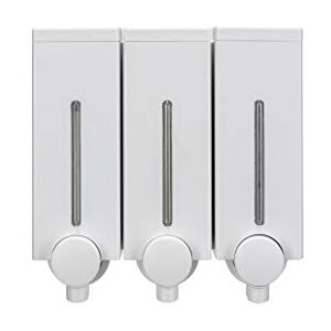 Croydex Slimline Triple Soap Dispenser 450ml Capacity in Each Dispenser, Easy Refill, Wall-Mounted Hand Soap Dispenser for Bathroom, Simple Screw to Wall Design, White, All Fixings Included Croydex Slimline Triple Soap Dispenser 450ml Capacity in Each Dispenser, Easy Refill, Wall-Mounted Hand Soap Dispenser for Bathroom, Simple Screw to Wall Design, White, All Fixings Included