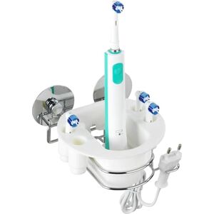 Avilia Strong Self-Adhesive Wall Shelf for Electric Toothbrush with Cable Holder and Holder in Plastic and White Steel – Easy to Assemble Compatible with All Models – 14.5 x 10 cm Avilia Strong Self-Adhesive Wall Shelf for Electric Toothbrush with Cable Holder and Holder in Plastic and White Steel – Easy to Assemble Compatible with All Models – 14.5 x 10 cm