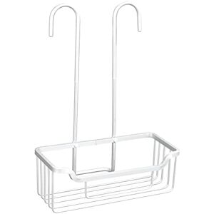 WENKO Milo thermostatic shower organiser, shower shelf with plastic caps to hang on the fitting in the shower for extra storage space, aluminium shower shelf 25 x 36 x 14 cm, silver WENKO Milo thermostatic shower organiser, shower shelf with plastic caps to hang on the fitting in the shower for extra storage space, aluminium shower shelf 25 x 36 x 14 cm, silver