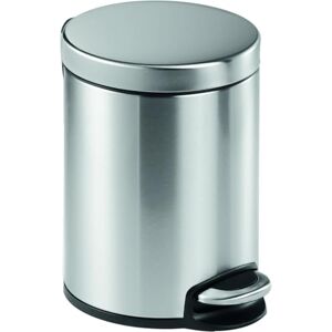 Durable Pedal Bin Stainless Steel Round, 5 Litre Capacity, Silent Closing Lid, Perfect For Offices, Kitchens, Bathrooms, etc, Silver Durable Pedal Bin Stainless Steel Round, 5 Litre Capacity, Silent Closing Lid, Perfect For Offices, Kitchens, Bathrooms, etc, Silver