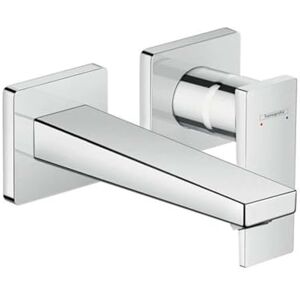 Hansgrohe Metropol bathroom tap conceiled for wall mounting with waste set, bathroom sink tap with spout length 22,5 cm, basin mixer tap water-saving (EcoSmart), chrome, 32526000 Hansgrohe Metropol bathroom tap conceiled for wall mounting with waste set, bathroom sink tap with spout length 22,5 cm, basin mixer tap water-saving (EcoSmart), chrome, 32526000