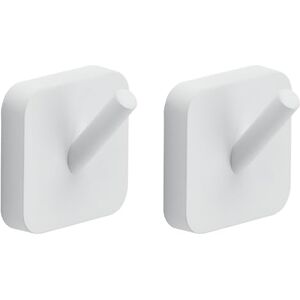 Gedy Tonga Bathroom Towel Hanger, 2 Pieces, Stainless Steel, Matte White, 4.7 x 3.1 x 4.9 cm, Adhesive Gedy Tonga Bathroom Towel Hanger, 2 Pieces, Stainless Steel, Matte White, 4.7 x 3.1 x 4.9 cm, Adhesive