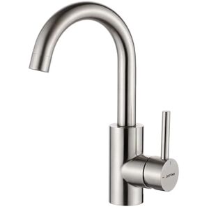 GRIFEMA Basin Mixer Tap for Washbasin – 360° Swivel Stainless Steel Basin Faucet with Single Lever Hot & Cold Water Mixer, Water-Saving Aerator, Brushed Chrome Finish, Easy DIY Installation, G1002A GRIFEMA Basin Mixer Tap for Washbasin – 360° Swivel Stainless Steel Basin Faucet with Single Lever Hot & Cold Water Mixer, Water-Saving Aerator, Brushed Chrome Finish, Easy DIY Installation, G1002A