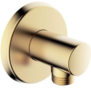 Bristan Round Shower Wall Outlet with 1/2" Shower Hose Connector, Secure Fixing Components, Brushed Brass Finish Bristan Round Shower Wall Outlet with 1/2" Shower Hose Connector, Secure Fixing Components, Brushed Brass Finish