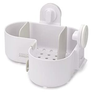 Joseph Joseph Duo Corner Shower Caddy Shelf Organiser, Bathroom Storage for Shower Accessories, White Joseph Joseph Duo Corner Shower Caddy Shelf Organiser, Bathroom Storage for Shower Accessories, White