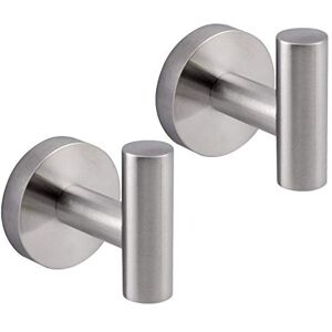 GERZWY Bathroom Towel Hook SUS 304 Stainless Steel Single Coat/Robe Clothes Hook for Bath Kitchen Contemporary Hotel Style Wall Mounted 2 Pack Brushed Finish AG1107B-LS GERZWY Bathroom Towel Hook SUS 304 Stainless Steel Single Coat/Robe Clothes Hook for Bath Kitchen Contemporary Hotel Style Wall Mounted 2 Pack Brushed Finish AG1107B-LS