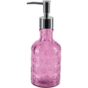 Spirella Carita Collection Liquid Soap Dispenser Diameter 7 x 20 cm (0.3 Litres) Recycled Glass, Pink Spirella Carita Collection Liquid Soap Dispenser Diameter 7 x 20 cm (0.3 Litres) Recycled Glass, Pink
