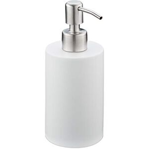 Relaxdays Soap Dispenser, 180 ml, Refillable, Bathroom, for Liquids & Lotion, Polyresin, Stainless Steel Pump, White Relaxdays Soap Dispenser, 180 ml, Refillable, Bathroom, for Liquids & Lotion, Polyresin, Stainless Steel Pump, White
