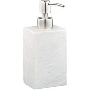 Relaxdays Soap Dispenser, 200 ml, Refillable, Bathroom, for Liquids & Lotions, Polyresin, Stainless Steel Pump, White, 17.5 x 7.5 x 8 cm Relaxdays Soap Dispenser, 200 ml, Refillable, Bathroom, for Liquids & Lotions, Polyresin, Stainless Steel Pump, White, 17.5 x 7.5 x 8 cm