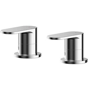 nuie BIN308 Binsey Modern Bathroom Round Deck Mounted 3/4" Side Valves with Lever Handles, 54mm, Chrome nuie BIN308 Binsey Modern Bathroom Round Deck Mounted 3/4" Side Valves with Lever Handles, 54mm, Chrome