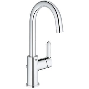 Grohe Bauedge Single-Lever Basin Mixer L-Size Eco-Friendly with High Swivel Spout and Pop-Up Waste Set, Chrome Finish 23760000 Grohe Bauedge Single-Lever Basin Mixer L-Size Eco-Friendly with High Swivel Spout and Pop-Up Waste Set, Chrome Finish 23760000