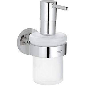 Grohe 40448001 Essentials Soap Dispenser with Silver Holder Grohe 40448001 Essentials Soap Dispenser with Silver Holder