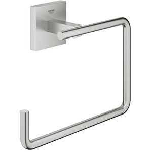 Grohe Start Cube Towel Ring – Bathroom Wall Mounted Towel Holder (Metal, Concealed Fastening, with Screws and Dowels), Size 193 mm, Extra Easy to Fit with QuickGlue, Stainless Steel, 40975DC0 Grohe Start Cube Towel Ring – Bathroom Wall Mounted Towel Holder (Metal, Concealed Fastening, with Screws and Dowels), Size 193 mm, Extra Easy to Fit with QuickGlue, Stainless Steel, 40975DC0