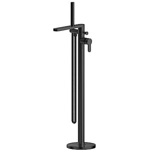 nuie ARV421 Arvan Modern Bathroom Round Floor Standing Bath Mixer with Shower Kit, 880mm, Matt Black nuie ARV421 Arvan Modern Bathroom Round Floor Standing Bath Mixer with Shower Kit, 880mm, Matt Black