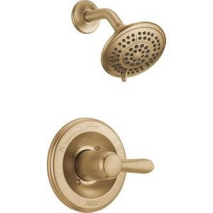 DELTA Lahara 14 Series Single-Function Shower Trim Kit with 5-Spray Touch Clean Shower Head, Champagne Bronze T14238-CZ (Valve Not Included) DELTA Lahara 14 Series Single-Function Shower Trim Kit with 5-Spray Touch Clean Shower Head, Champagne Bronze T14238-CZ (Valve Not Included)