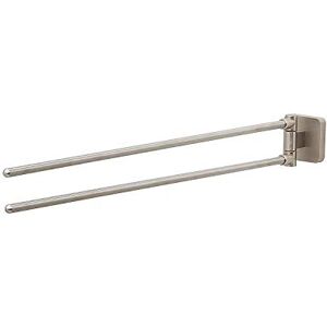 Tiger Onu Towel Rail with 2 Arms, Stainless Steel Brushed, 4.8 x 5.4 x 44.3 cm Tiger Onu Towel Rail with 2 Arms, Stainless Steel Brushed, 4.8 x 5.4 x 44.3 cm