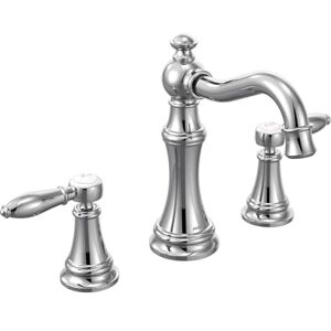 Moen TS42108 Weymouth Two-Handle Lever Handle Bathroom Faucet Trim Kit, Valve Required, Chrome Moen TS42108 Weymouth Two-Handle Lever Handle Bathroom Faucet Trim Kit, Valve Required, Chrome