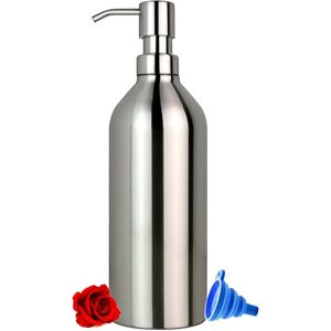 JYXR HOME&LIVING 23 oz Large Countertop Soap Dispenser, Brushed Nickel Stainless Steel Soap Pump Bottle Rust and Leak Proof Liquid Hand Soap Pump, for Bathroom & Kitchen, Countertops (23 Oz / 700ml) JYXR HOME&LIVING 23 oz Large Countertop Soap Dispenser, Brushed Nickel Stainless Steel Soap Pump Bottle Rust and Leak Proof Liquid Hand Soap Pump, for Bathroom & Kitchen, Countertops (23 Oz / 700ml)