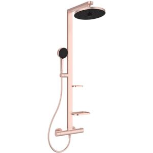 Ideal Standard – Ceratherm Alu+ Exposed Shower System, Multiple Showering Functions, Thermostatic Function, Water & Energy Savings, Core Elements from Aluminum, in rosé Finish Ideal Standard – Ceratherm Alu+ Exposed Shower System, Multiple Showering Functions, Thermostatic Function, Water & Energy Savings, Core Elements from Aluminum, in rosé Finish