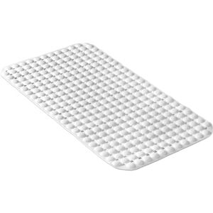 TATAY Non Slip Bath Mat 50% Recycled Material Strong Suction Cups & Comfortable Feel Durable Soft Touch 68x37 cm – White TATAY Non Slip Bath Mat 50% Recycled Material Strong Suction Cups & Comfortable Feel Durable Soft Touch 68x37 cm – White