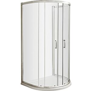 nuie AQUD2H3 Pacific Modern Bathroom Easyfit D-Shape Shower Enclosure with Sliding Doors, 6mm Toughened Safety Glass and Round D-Handle, 1050mm x 925mm, Polished Chrome nuie AQUD2H3 Pacific Modern Bathroom Easyfit D-Shape Shower Enclosure with Sliding Doors, 6mm Toughened Safety Glass and Round D-Handle, 1050mm x 925mm, Polished Chrome