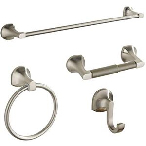 bgl Bathroom Accessory Set, Brushed Nickel Adjustable Expandable Towel Bar 4-Piece Bathroom Hardware Set Wall Mounted Robe Hook Toilet Paper Holder Towel Ring Towel Bar bgl Bathroom Accessory Set, Brushed Nickel Adjustable Expandable Towel Bar 4-Piece Bathroom Hardware Set Wall Mounted Robe Hook Toilet Paper Holder Towel Ring Towel Bar