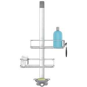 simplehuman BT1101 Over Door Shower Caddy, Hanging Bathroom Shelf Storage Organiser, Suction Cups, No Drilling, Rustproof, Adjustable Shelves, Moveable Divider, Easy Bottle Dispensing, Storage Hooks simplehuman BT1101 Over Door Shower Caddy, Hanging Bathroom Shelf Storage Organiser, Suction Cups, No Drilling, Rustproof, Adjustable Shelves, Moveable Divider, Easy Bottle Dispensing, Storage Hooks