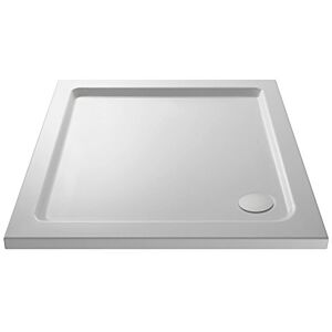 nuie NTP006 Modern Bathroom Square Slimline Pearlstone Shower Tray, 800mm x 800mm, Gloss White nuie NTP006 Modern Bathroom Square Slimline Pearlstone Shower Tray, 800mm x 800mm, Gloss White