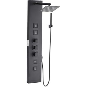 VEVOR Shower Panel Tower System with Rainfall Shower Head, 49 in Brushed Stainless Steel Shower Column, 4-Function Faucet, Wall-Mount Rain Massage System, with 4 Body Jets, Handheld, and Tub Spout VEVOR Shower Panel Tower System with Rainfall Shower Head, 49 in Brushed Stainless Steel Shower Column, 4-Function Faucet, Wall-Mount Rain Massage System, with 4 Body Jets, Handheld, and Tub Spout